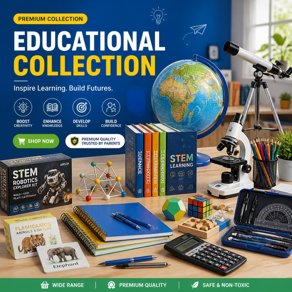 Educational toys and learning supplies for kids and students.