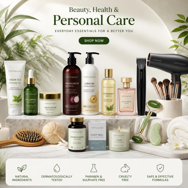 Beauty, health and personal care products for everyday wellness and self-care.