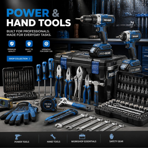 Power tools and hand tools for home improvement and repairs.