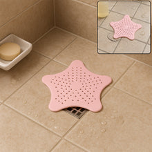 Baby Pink Star-Shaped Silicone Sink Hair Catcher & Drain Strainer