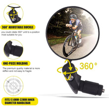 Bar End Bike Mirror: 360° Rotatable & Foldable (1 Pc)