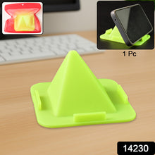 Virgin Mobile Accessories Universal Portable Four-sided Pyramid Shape Desktop Table Mobile Holder Stand (1 Pc)