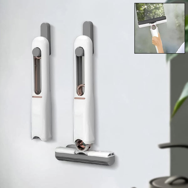 Portable Self-Squeeze Short Mop, Mini Hand Wash-Free Strong Absorbent Mop with 1 Cotton Head, Cleaning Sponge For Bathroom Kitchens Table