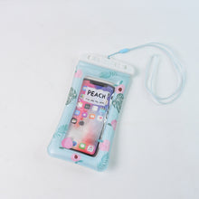 Waterproof Peach Transparent Mobile Pouch With Neck Strap (1 Pc)