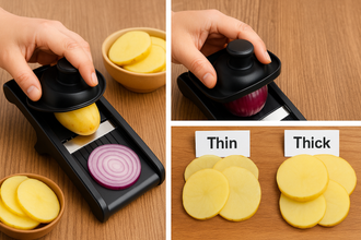 Premium Adjustable Vegetable Slicer – Potato, Onion & Multipurpose Cutter