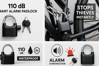 Smart Motion Alarm Padlock – 110 dB Anti-Theft Security Lock