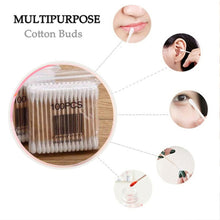 6016 Cotton Swabs Bamboo With Wooden Handles For Makeup Clean Care Ear Cleaning Wound Care Cosmetic Tool Double Head Biodegradable Eco Friendly (Pack Of 20)