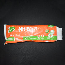 Beautiful Basics Orange Cotton Maxi Sanitary Pads XL+ 280mm Pack of 6 Pads