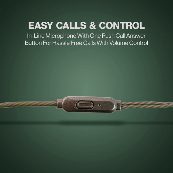 Premium Wired Earphones With Mic - (1 Pc)