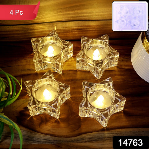 Flameless Star-Shaped LED Candles