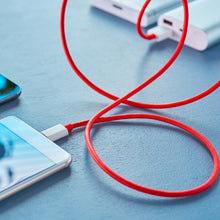 6036 Unique Type C Dash Charging Usb Data Cable  Fast Charging Cable  Data Transfer Cable For C Type Mobile Use 1 Meter ( Red )