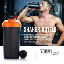 4879 700ml Protein Shaker Bottle With Powder Storage 3-compartment Gym Shake Blender