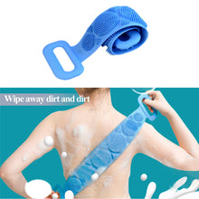 7275 Silicone Body Back Scrubber Double Side Bathing Brush For Skin Deep Cleaning