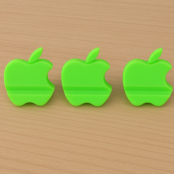 Apple-shaped Plastic Mobile Phone Holder (3 Pc  Mix Color)
