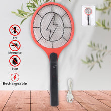 Red Rechargeable Electric Mosquito Killer Racket With Cable